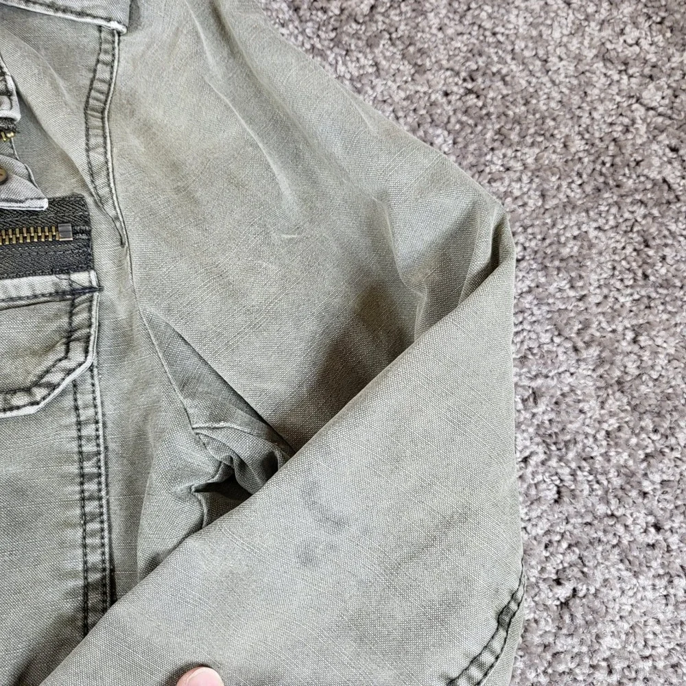 Levi‎ Strauss & Co. Men's Military Jacket Full Zip Quilted Lined Olive Small